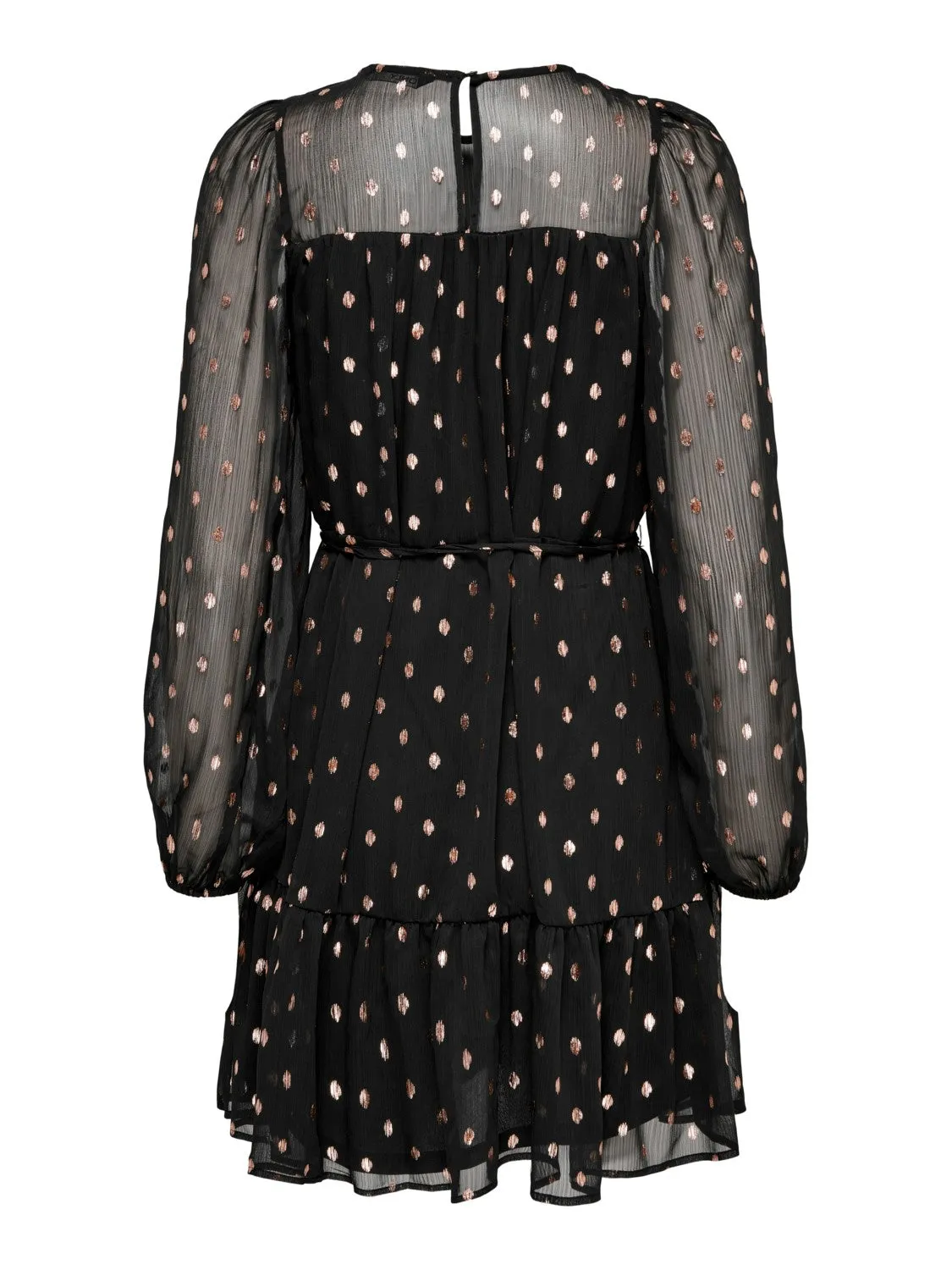15277620 Onlivy FR Foil L/S V neck dress