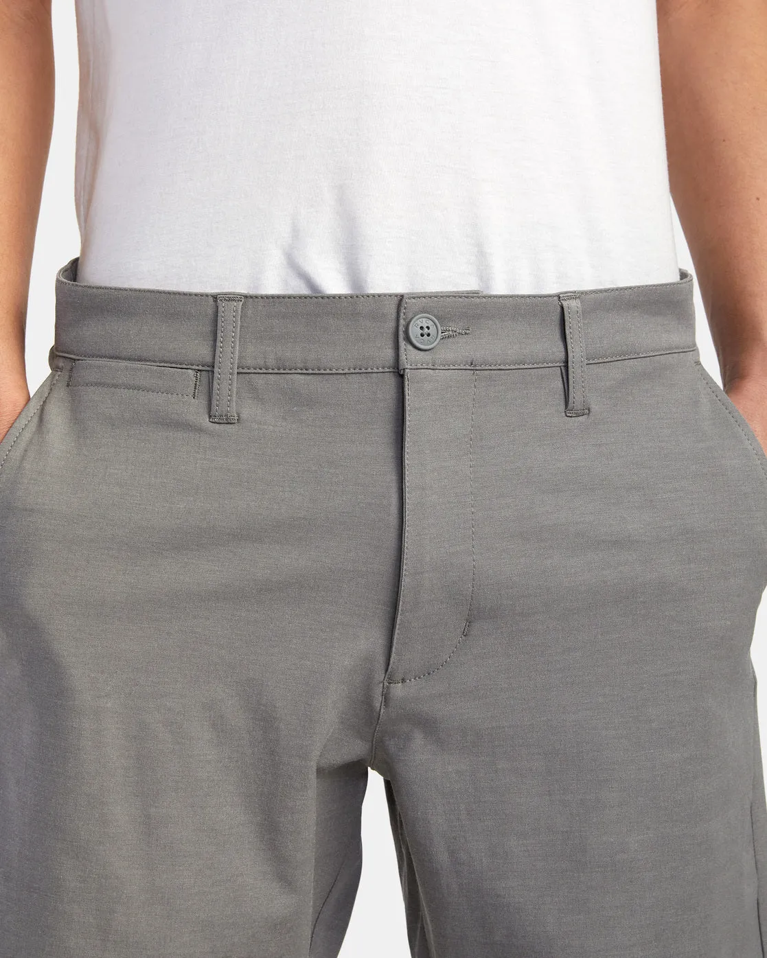 Back In Hybrid Shorts 19" - Athletic Heather
