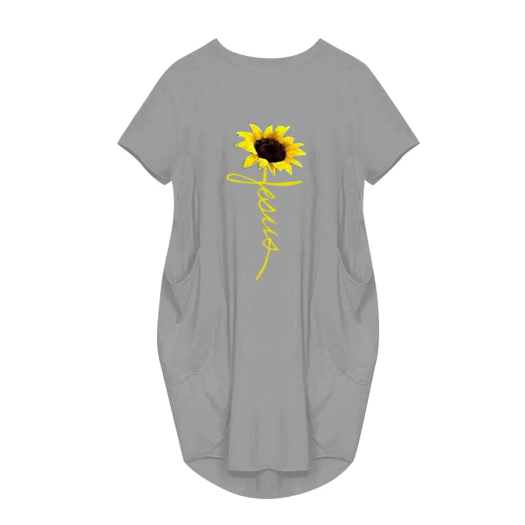 Casual Print Pocket Dress（AY1730）