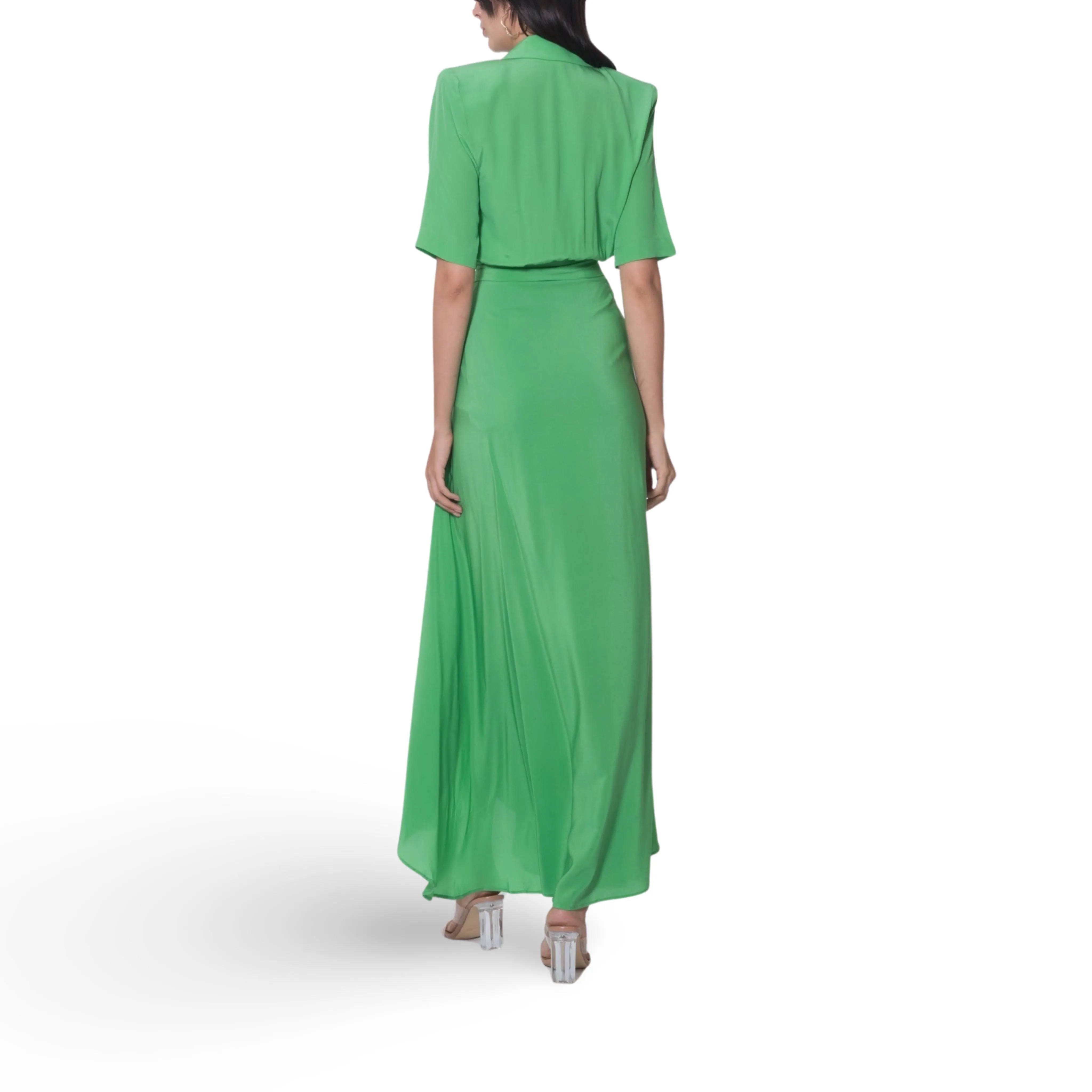Green 3/4 Sleeve Dress