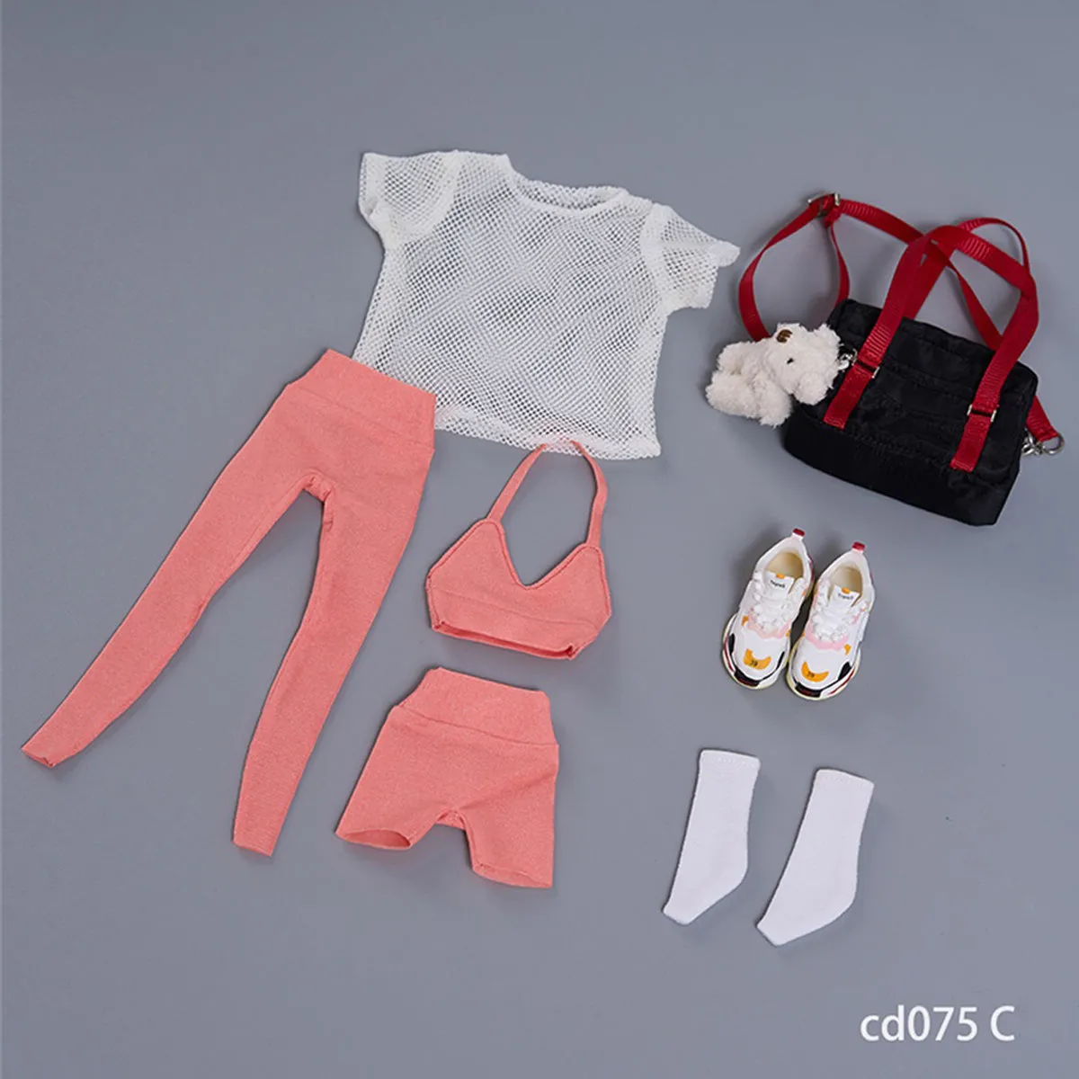HiPlay Cdtoys, High-Elastic Yoga Sportswear Set, Figure Doll Clothes