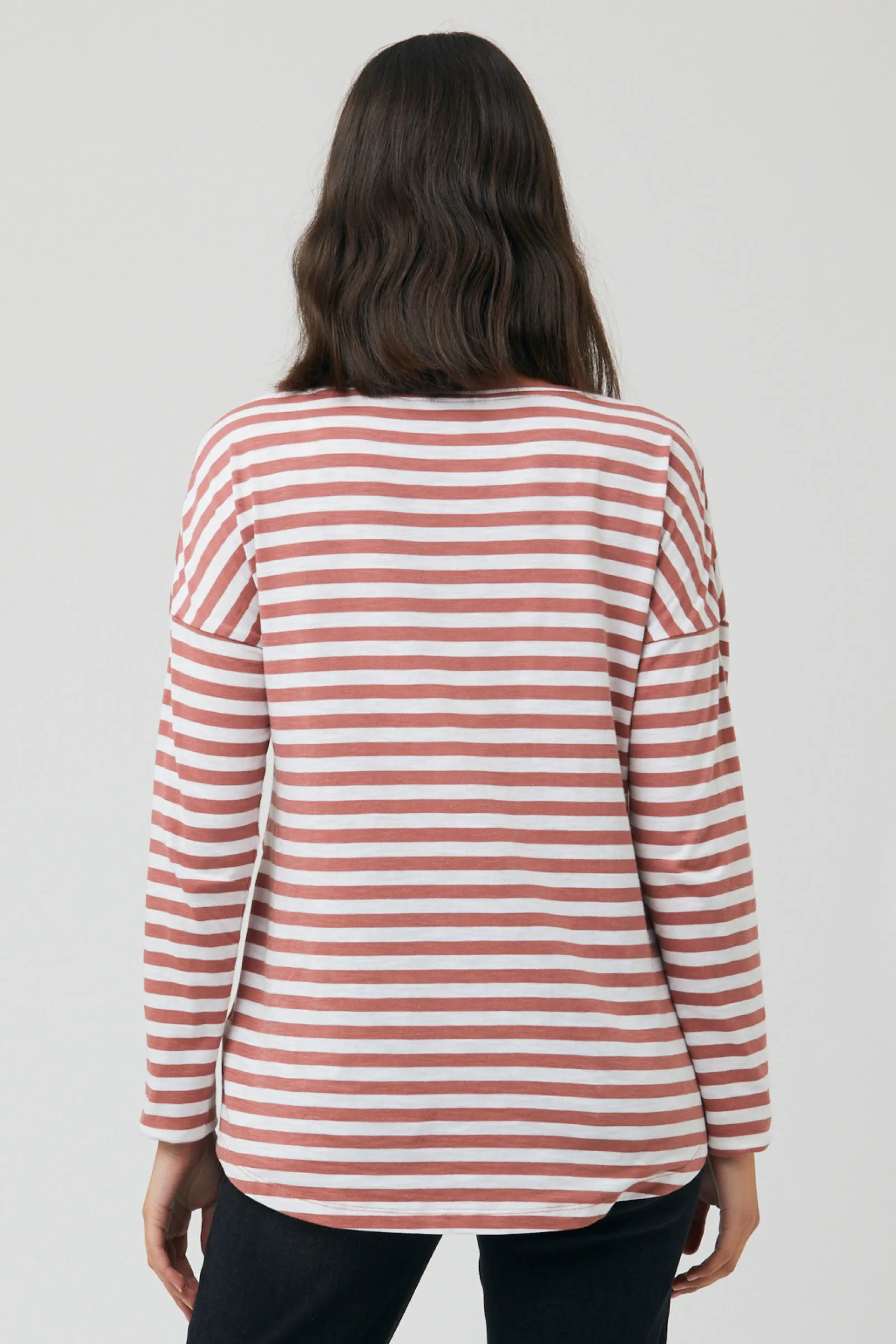Lionel Long Sleeve Maternity Nursing Top Clay Ripe